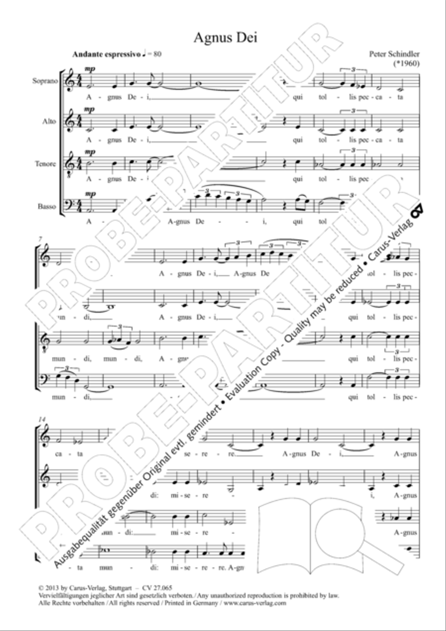 Agnus Dei 4-Part scores gallery preview page 3