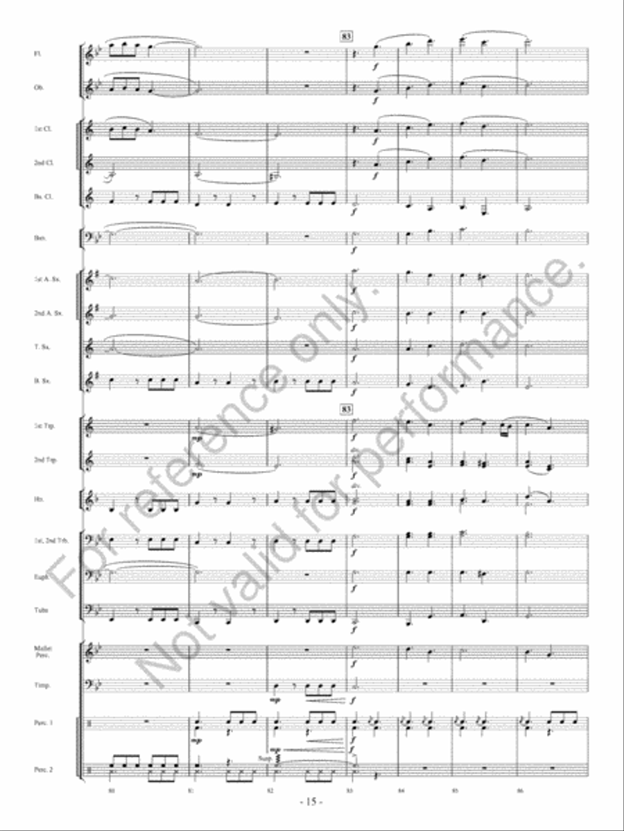 Beyond Bold Horizons Concert Band scores gallery preview page 16