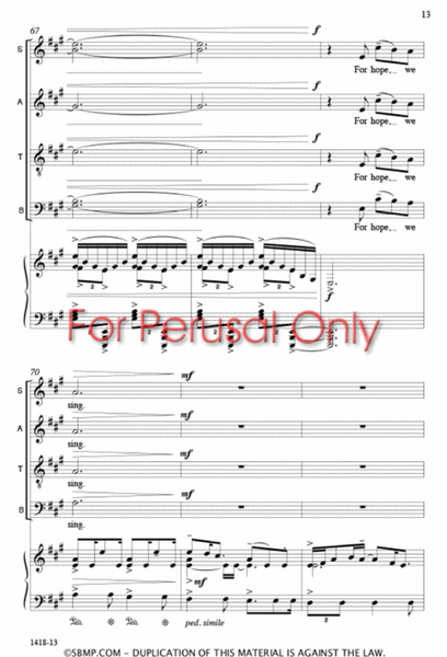 Hope for the World - SATB Octavo image number null