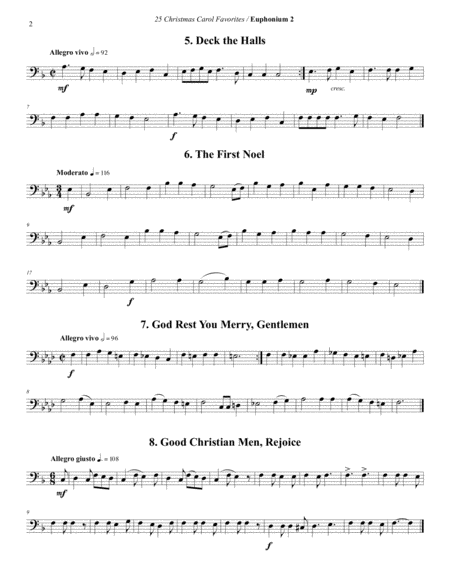 25 Christmas Carol Favorites for Tuba Quartet