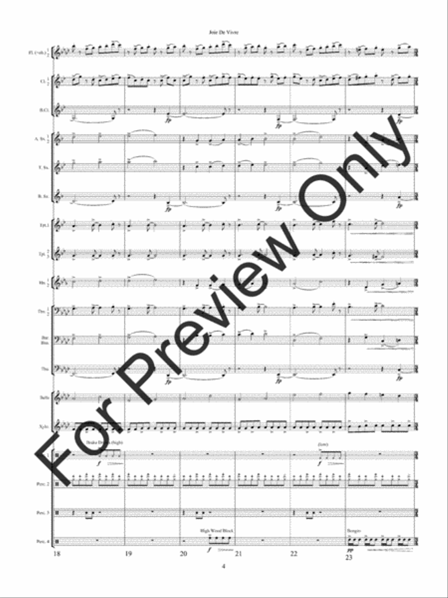 Joie De Vivre Concert Band scores gallery preview page 7