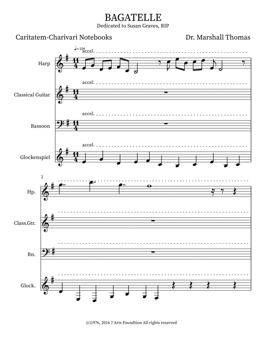 BAGATELLE Small Ensemble scores gallery preview page 1