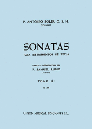 Book cover for Sonatas – Volume Three: Nos. 41-60