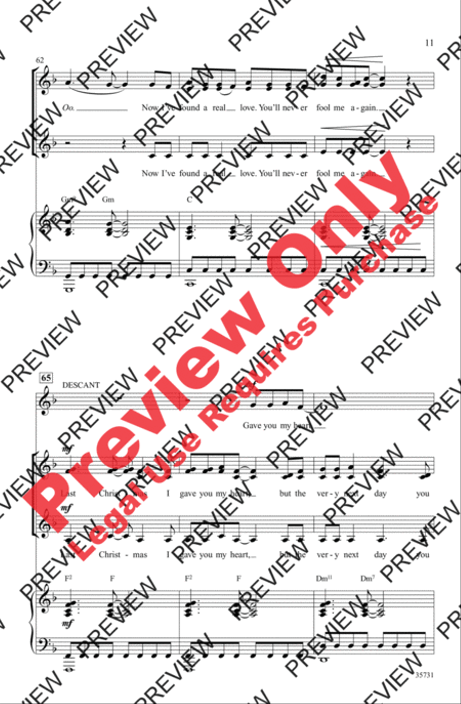 Last Christmas Women's Choir scores gallery preview page 11