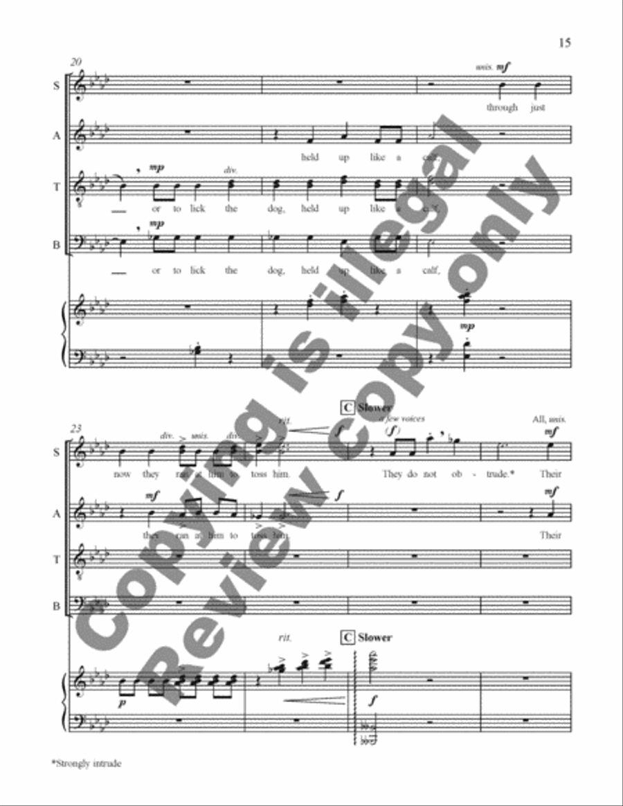 To Love This Earth: II. The Creatures 4-Part scores gallery preview page 29