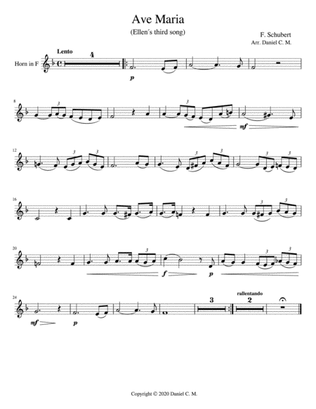 Ave Maria for horn and piano (simplified)