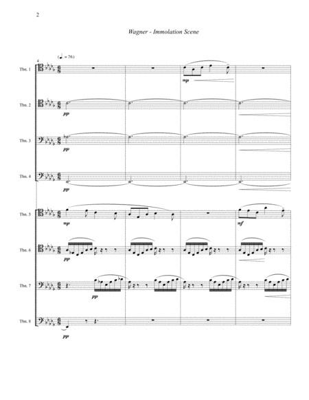 Wagner - Immolation Scene from Götterdämmerung for 8-part Trombone Ensemble