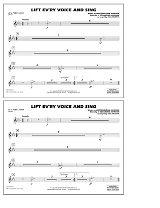Book cover for Lift Ev'ry Voice and Sing (arr. Paul Murtha) - Aux Percussion