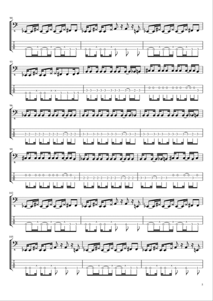 Remember Tomorrow Guitar Tablature scores gallery preview page 5