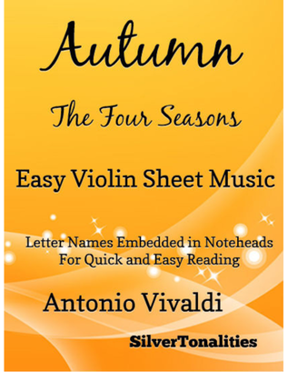 Book cover for Autumn the Four Seasons Easy Violin Sheet Music