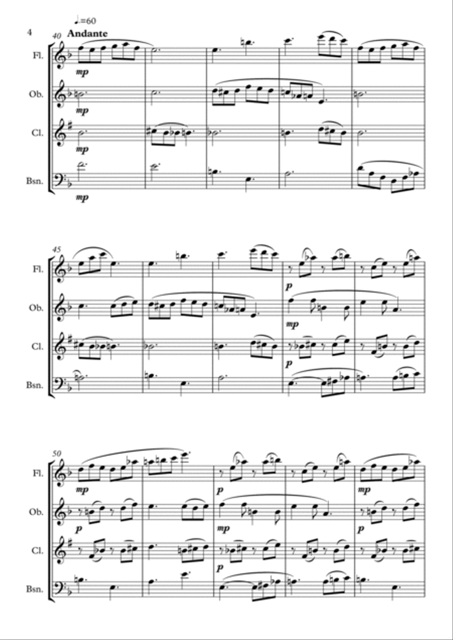 Tabby - Wind Quartet Tabby - Wind Quartet Woodwind Quartet scores gallery preview page 4