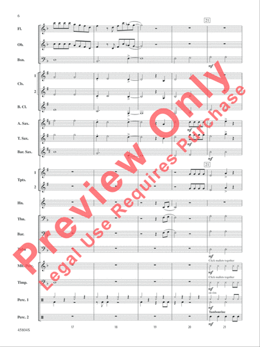 Just Like Fire Concert Band scores gallery preview page 6