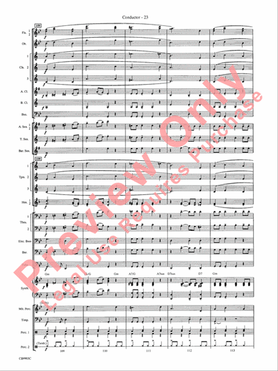 007 -- A James Bond Medley Concert Band scores gallery preview page 26