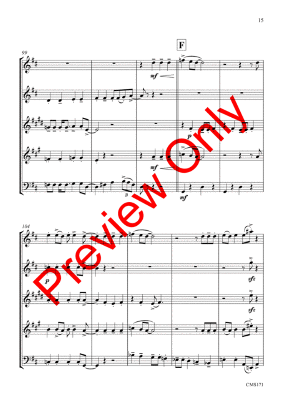 Queen Medley Fantasy Woodwind Quintet scores gallery preview page 18