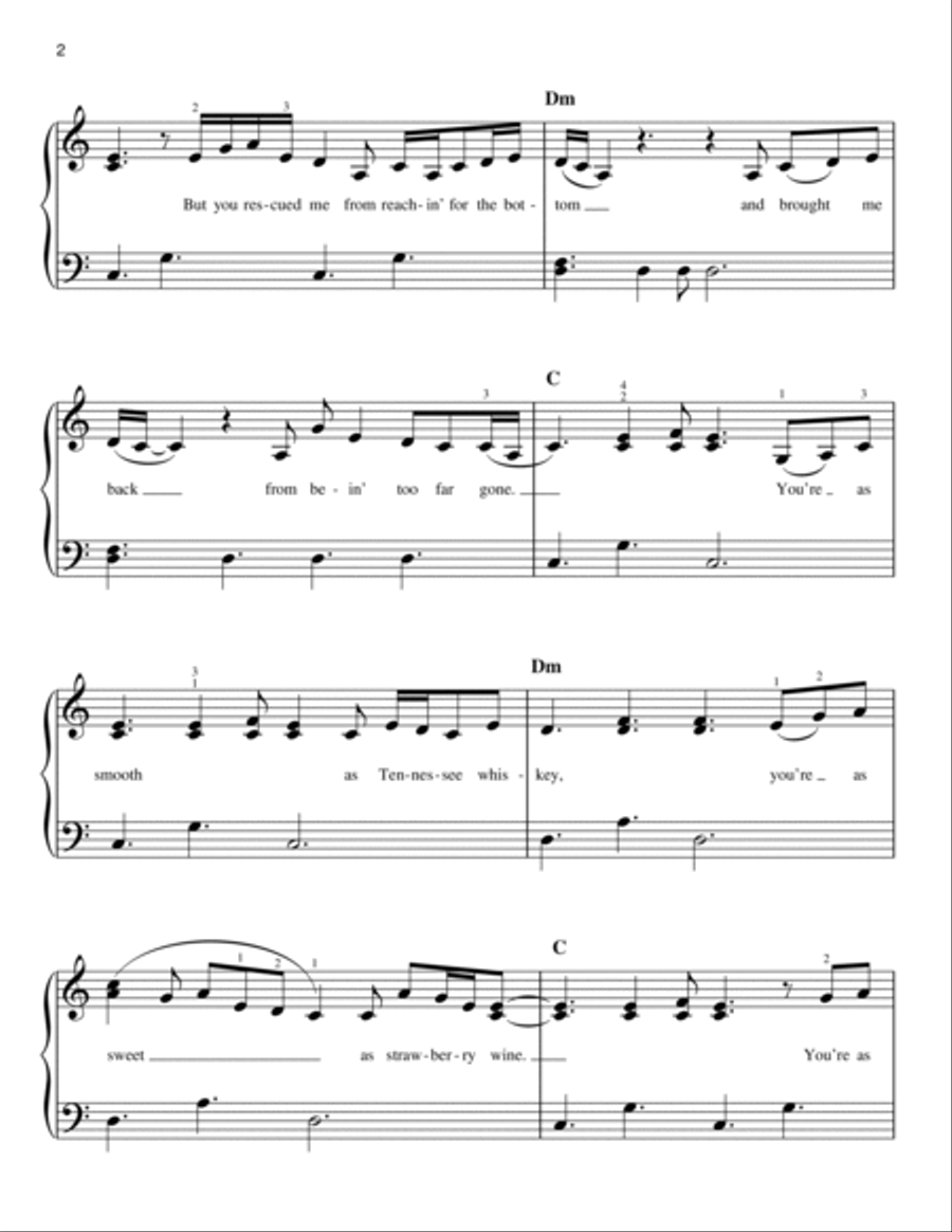 (Smooth As) Tennessee Whiskey Easy Piano scores gallery preview page 2