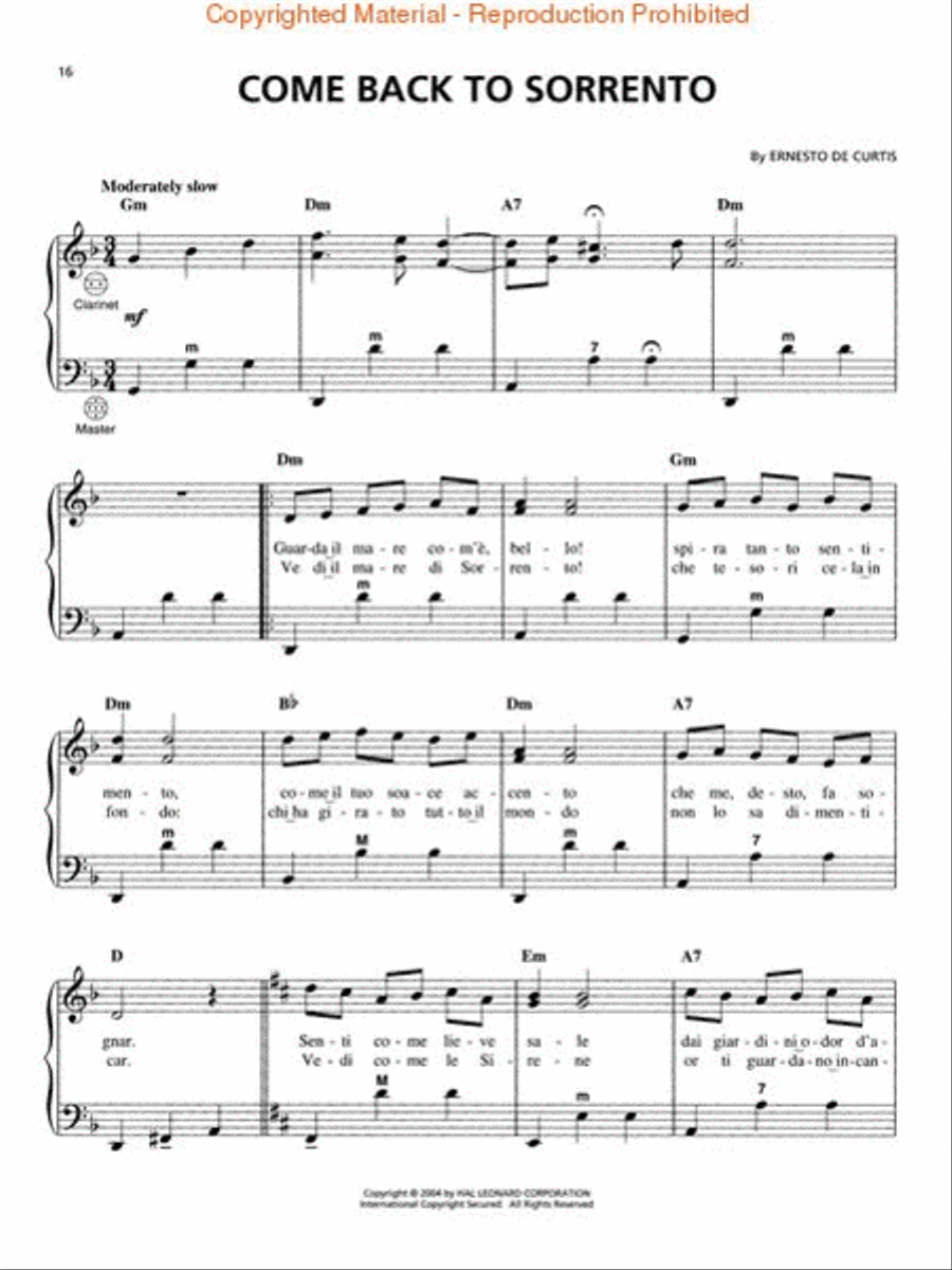Italian Favorites for Accordion Accordion scores gallery preview page 4