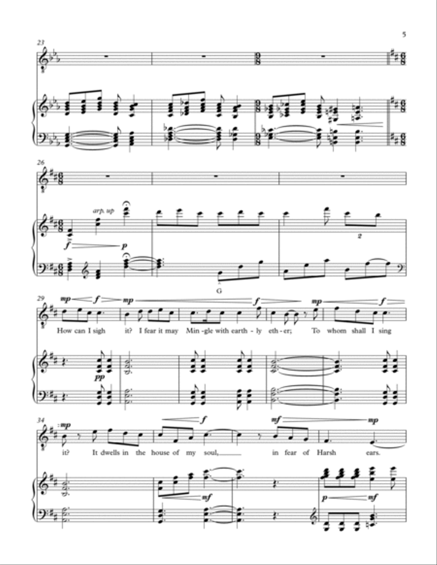 Song of the Soul for Tenor Tenor Voice scores gallery preview page 5