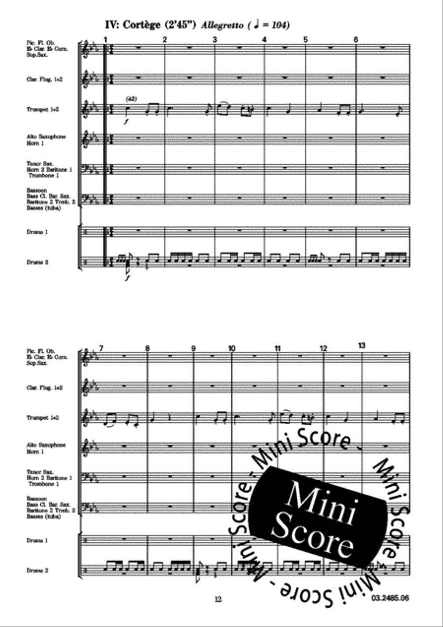Quatre Bras Fanfare Band scores gallery preview page 17