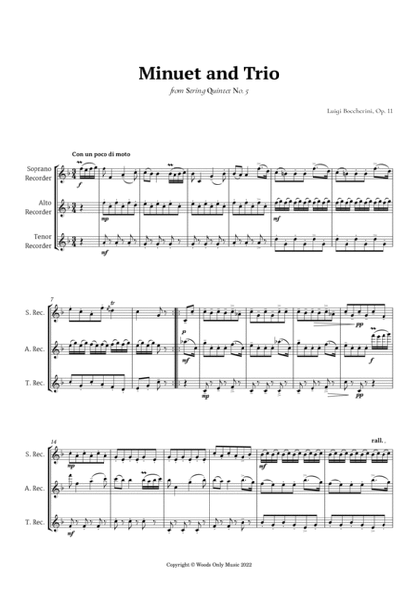 Minuet by Boccherini for Recorder Trio image number null