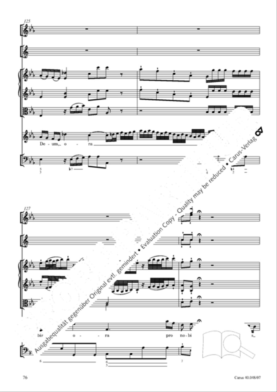 Regina coeli in B-Flat Major, K. 127 4-Part scores gallery preview page 77