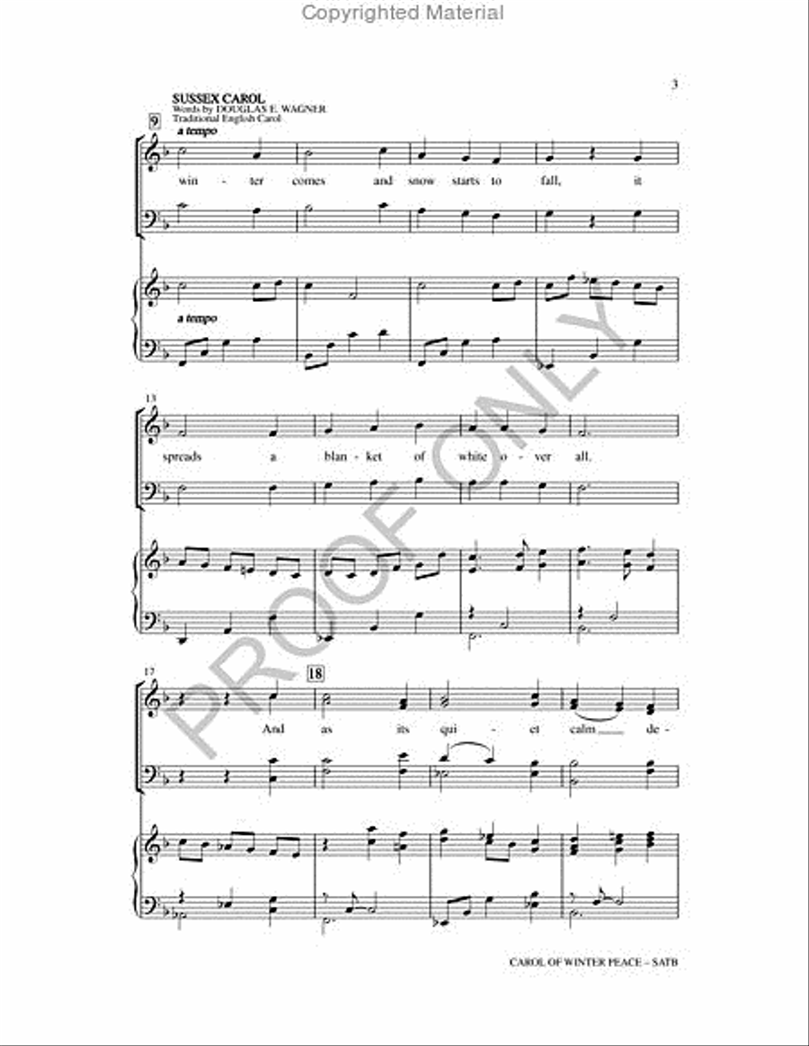 Carol Of Winter Peace 4-Part scores gallery preview page 3