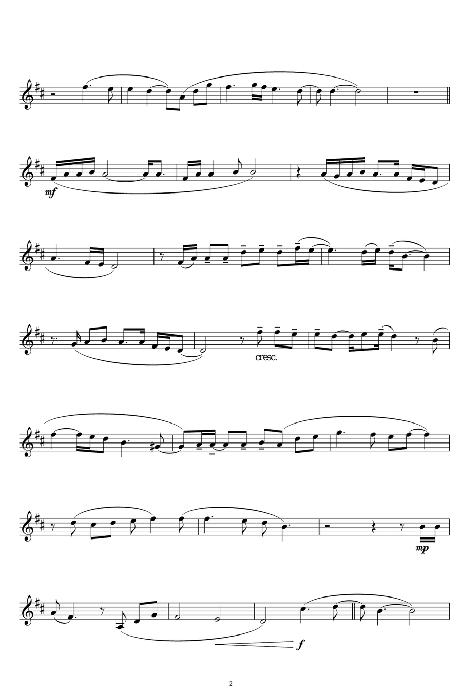 Come What May (from Moulin Rouge) Clarinet Solo scores gallery preview page 2