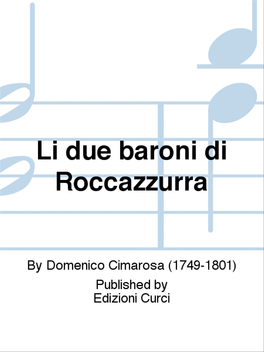 Li due baroni di Roccazzurra Score scores gallery preview page 1
