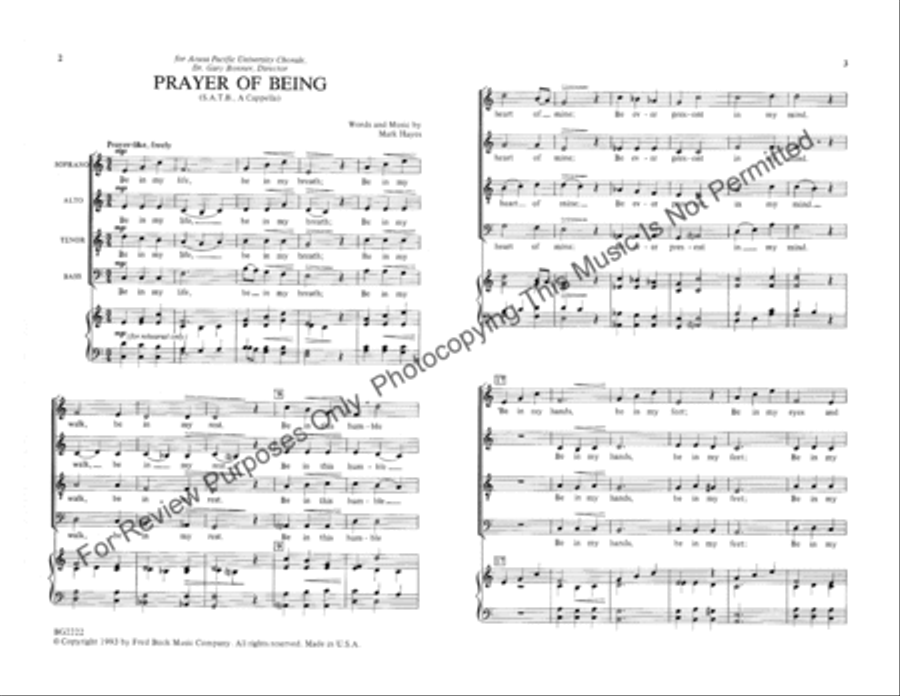 Prayer of Being Prayer of Being 3-Part scores gallery preview page 2