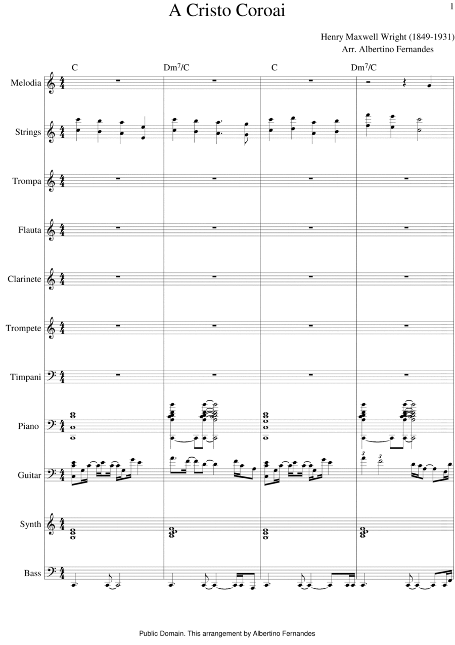A Cristo Coroai - Score Only Concert Band scores gallery preview page 1