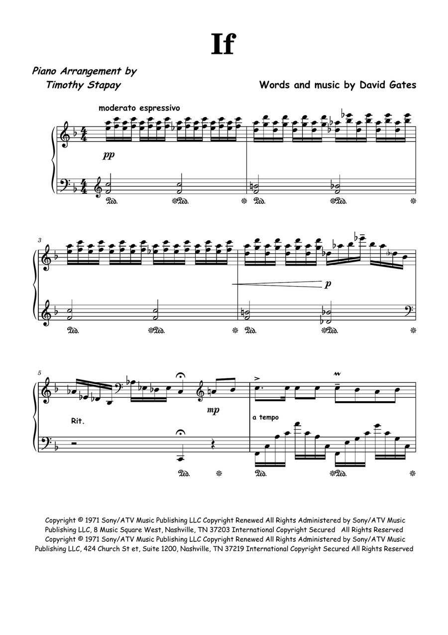 If Piano Solo scores gallery preview page 1