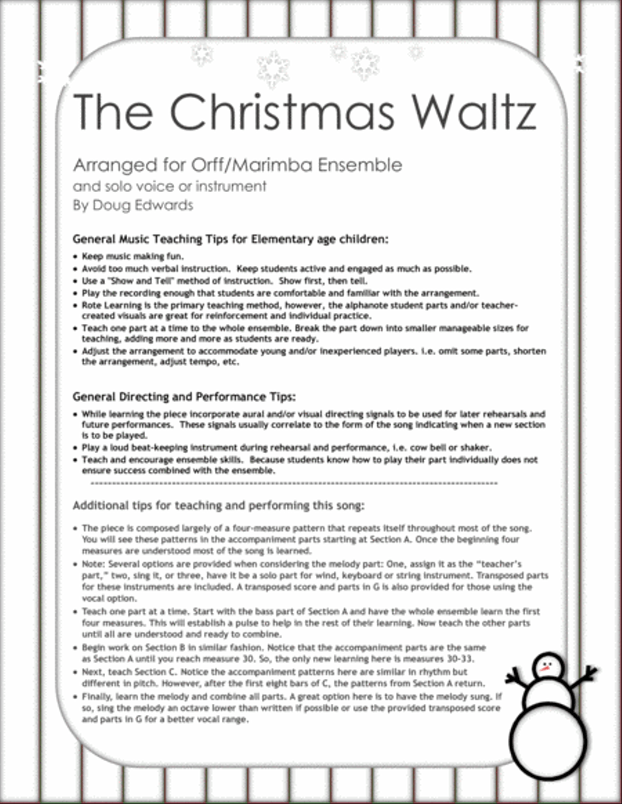 The Christmas Waltz Large Ensemble scores gallery preview page 2