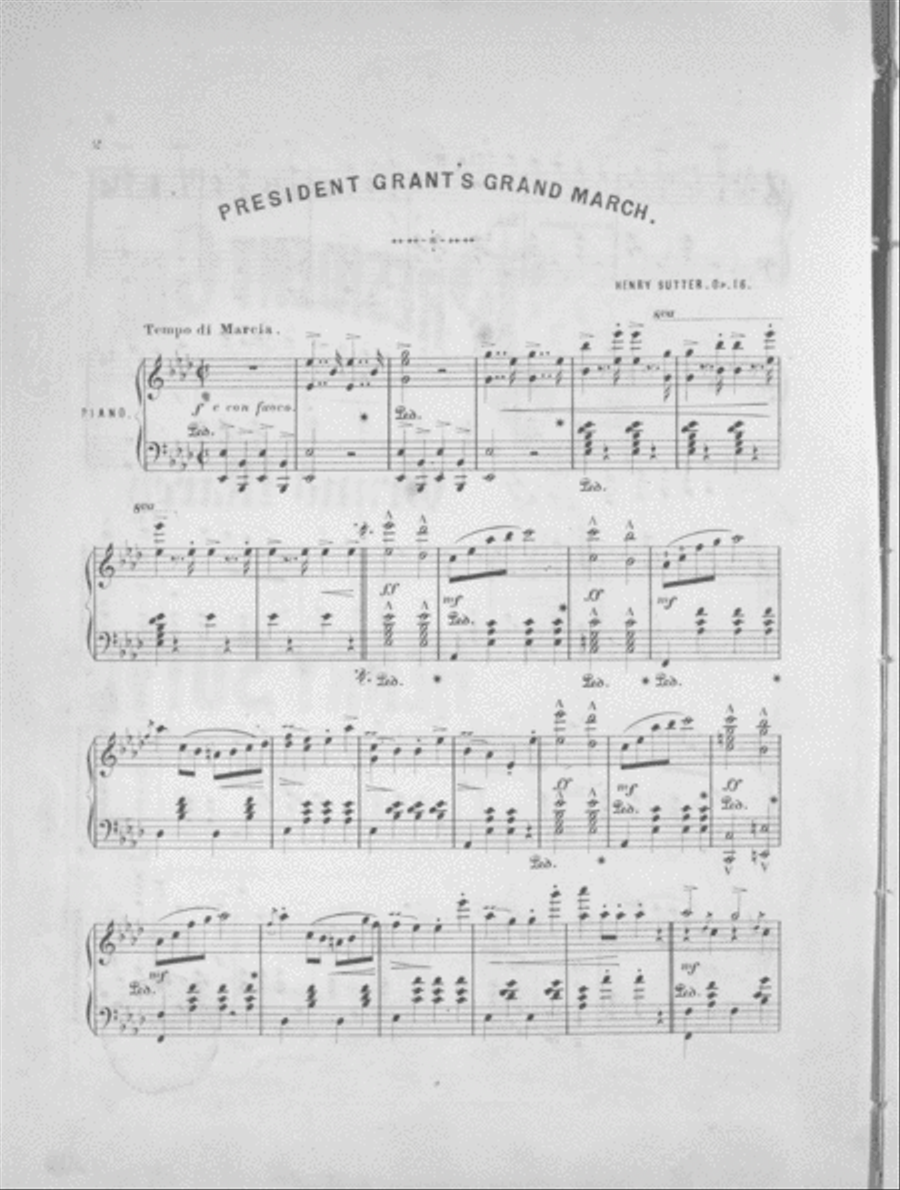 President Grant's Grand March Piano Solo scores gallery preview page 2