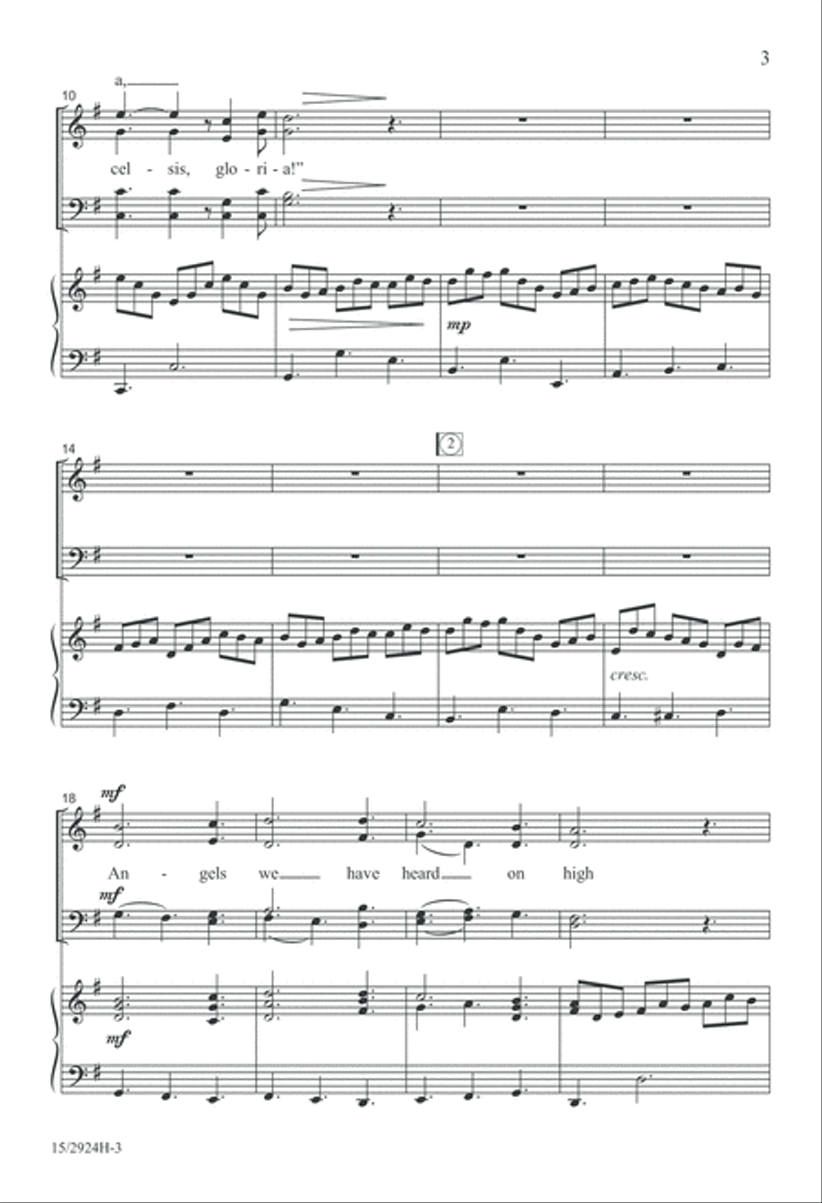 Angels Sing Gloria 4-Part scores gallery preview page 3