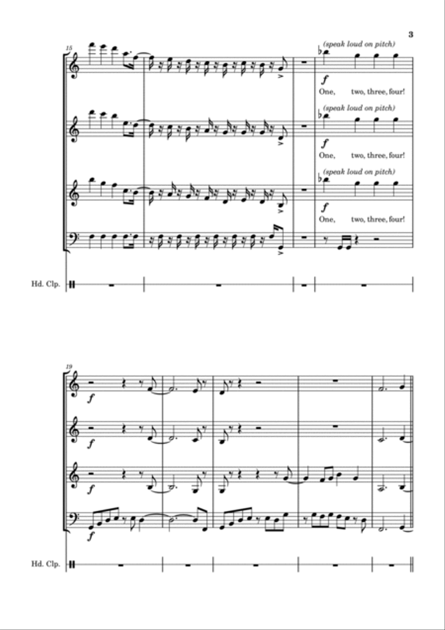 Bad Man's Song Woodwind Quartet scores gallery preview page 4
