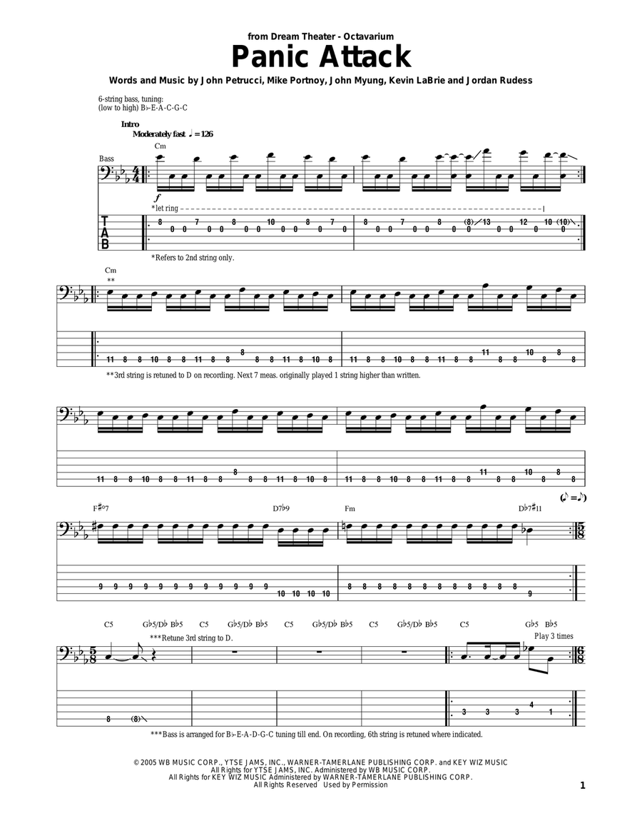 Panic Attack Acoustic Guitar scores gallery preview page 1