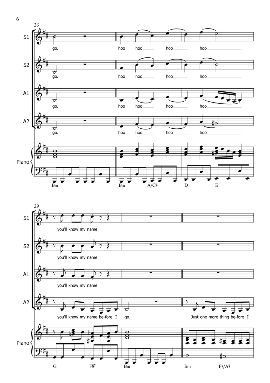 Before I Go Before I Go SSAA scores gallery preview page 6