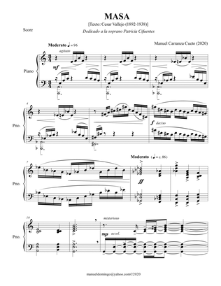 "Masa" Op. 17 for soprano y piano