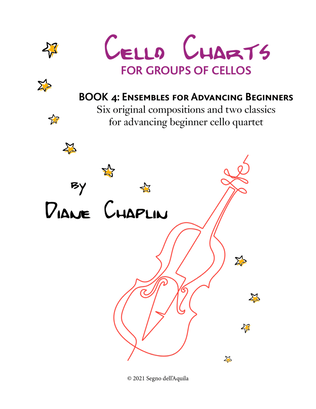 Book cover for Cello Charts Book 4 - cello ensembles for advancing beginners