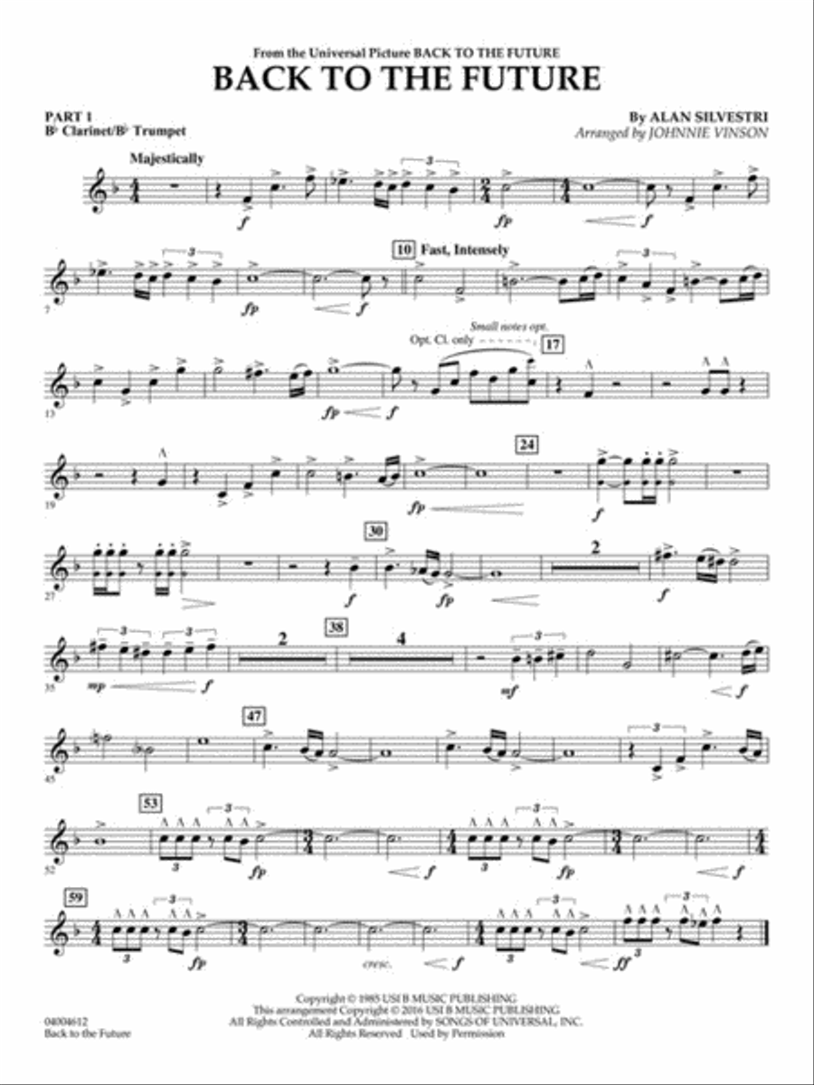Back to the Future (Main Theme) Concert Band scores gallery preview page 6