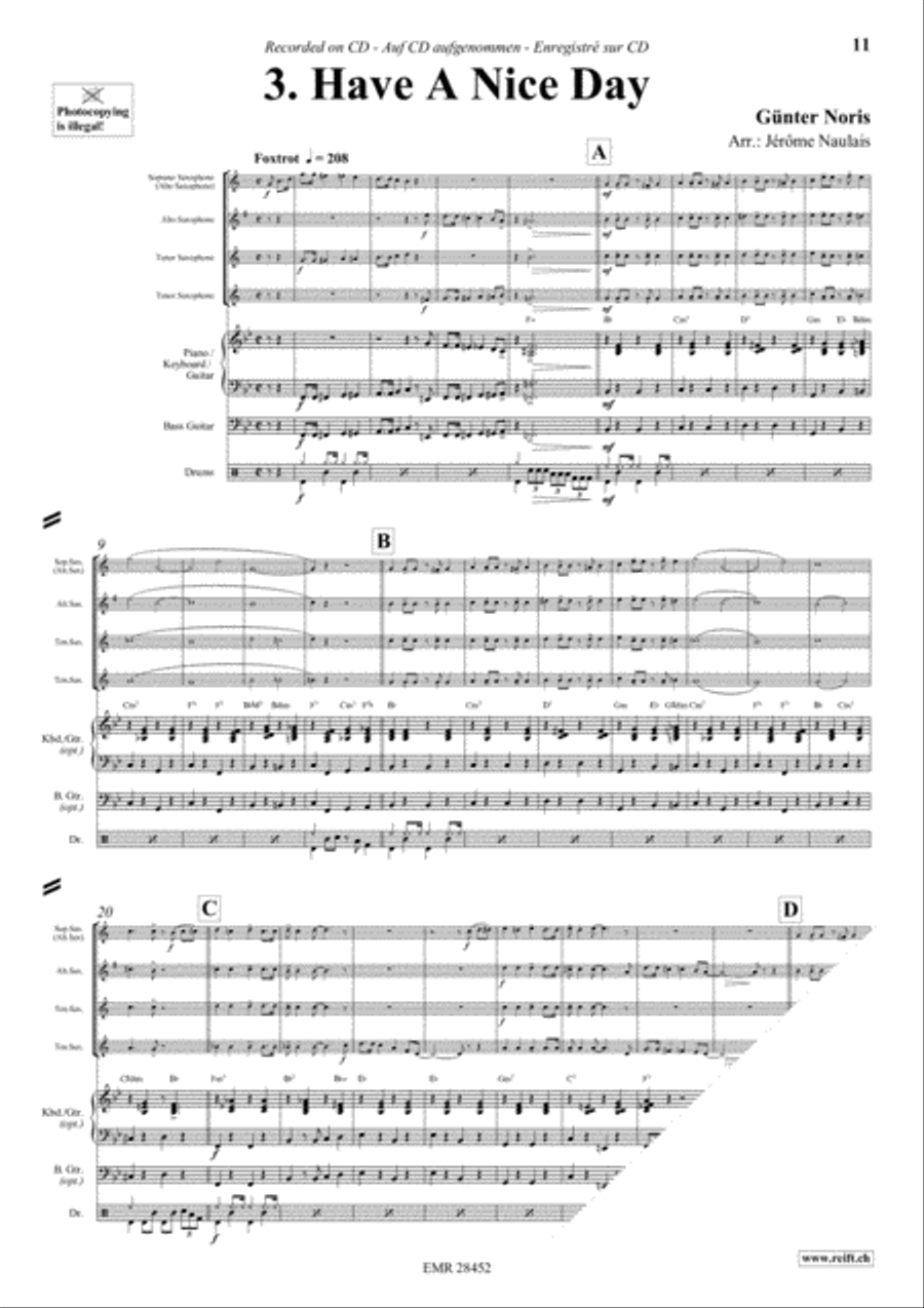 Let's Dance Volume 3 Let's Dance Volume 3 Saxophone Quartet scores gallery preview page 5