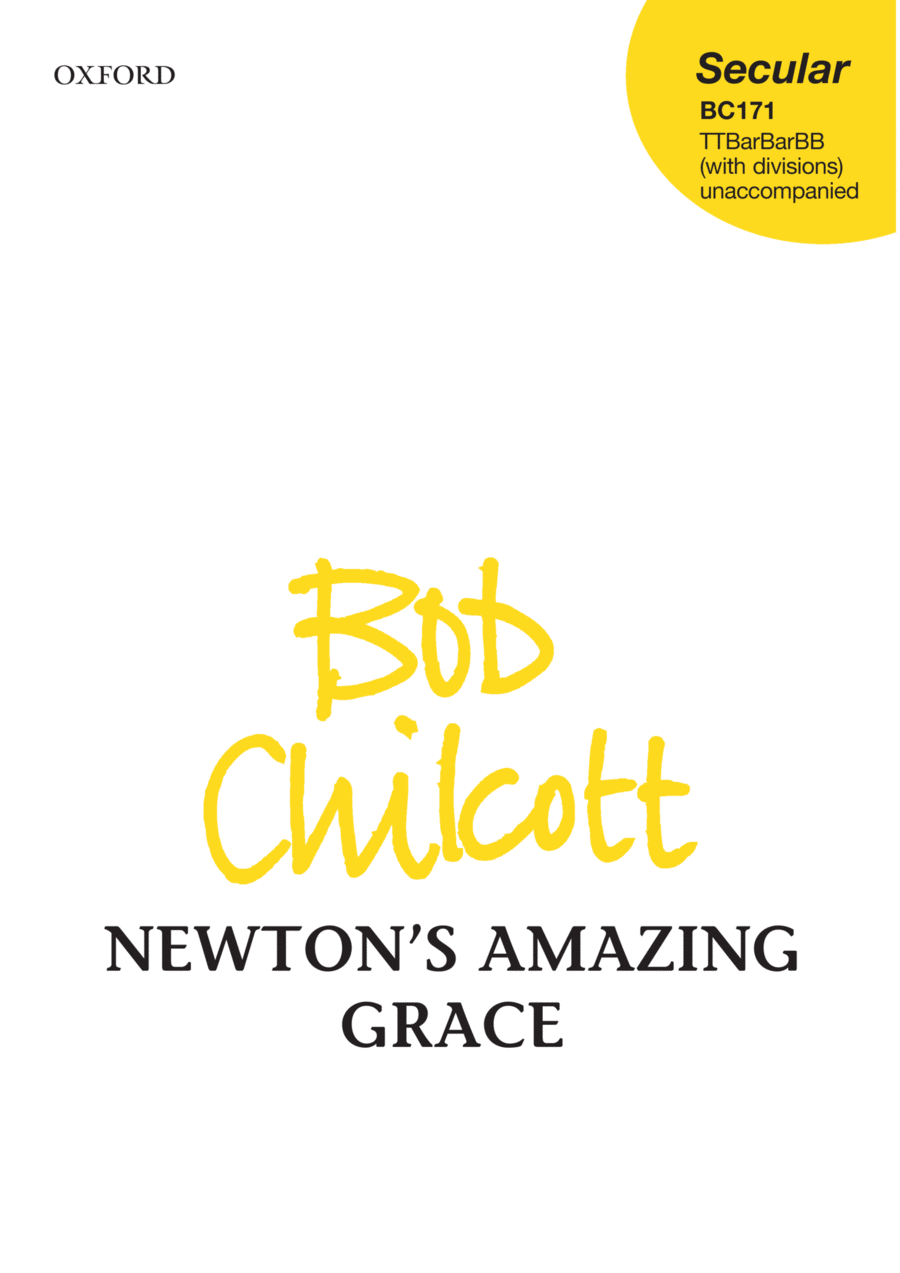 Newton's Amazing Grace TTBB scores gallery preview page 1
