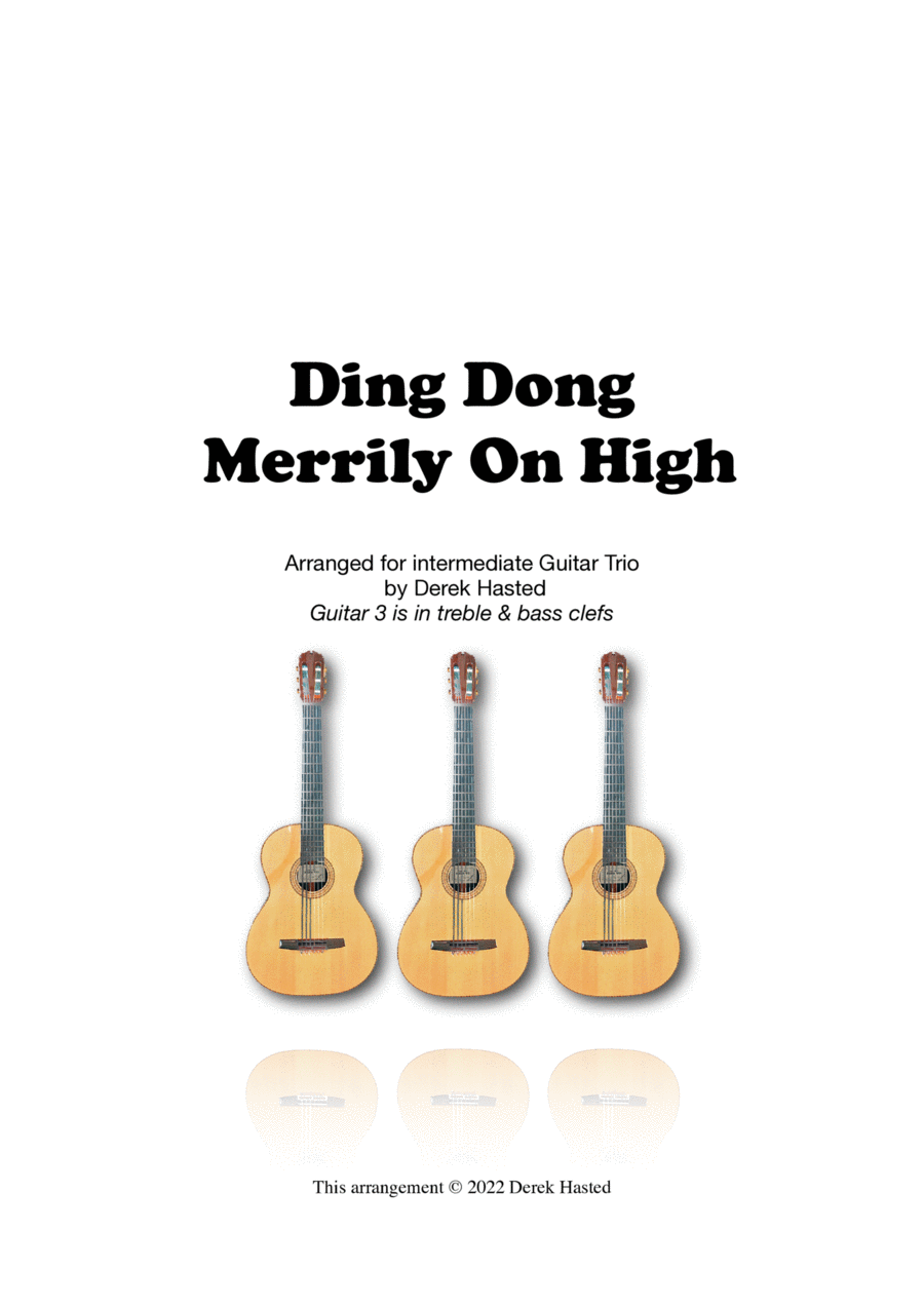 Ding Dong Merrily On High - 3 Guitars or large ensemble Large Ensemble scores gallery preview page 1