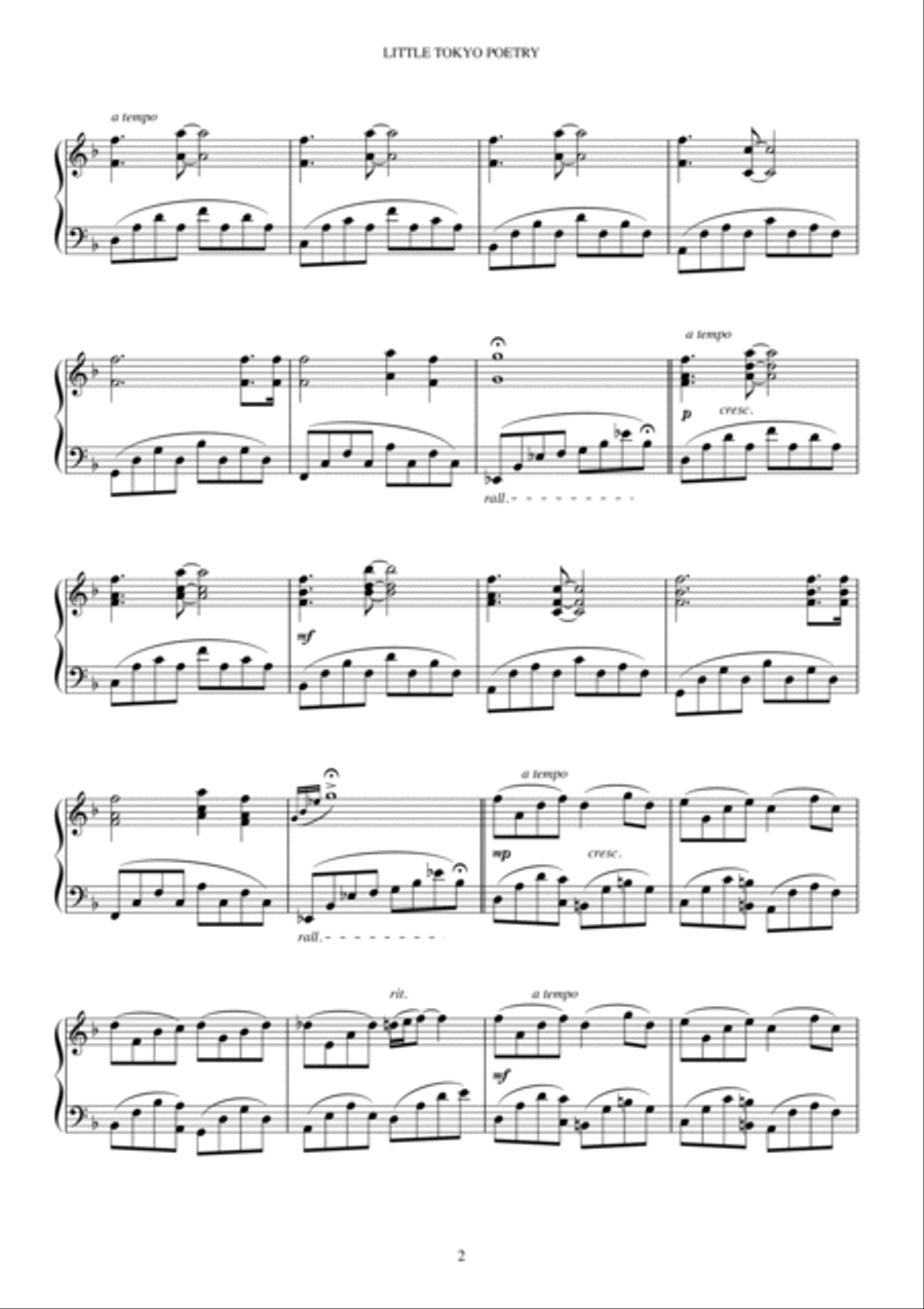 LITTLE TOKYO POETRY Piano Solo scores gallery preview page 3