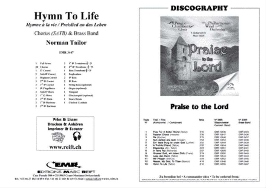 Hymn To Life 4-Part scores gallery preview page 2
