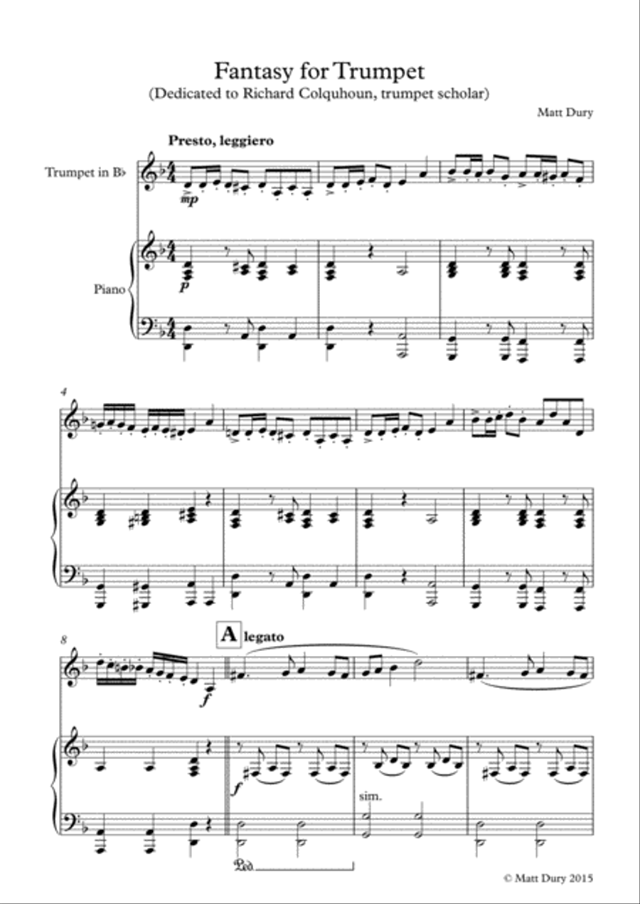 Fantasy for Trumpet Fantasy for Trumpet Trumpet Duet scores gallery preview page 2
