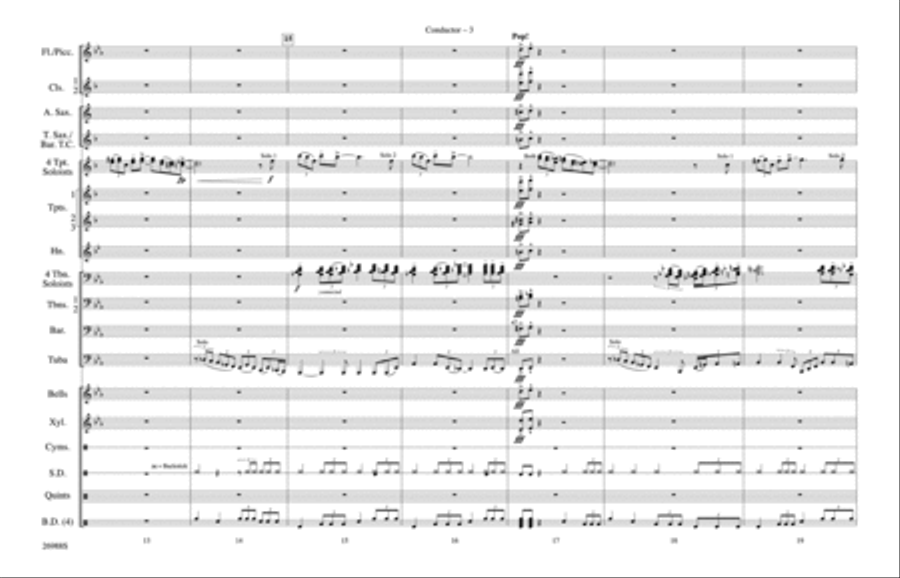 Blues in the Night: Score Marching Band scores gallery preview page 3