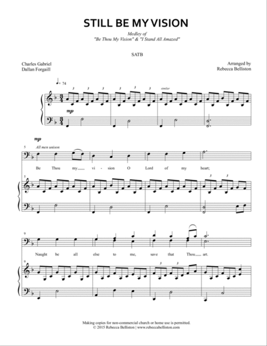 Still Be My Vision (SATB) 4-Part scores gallery preview page 2