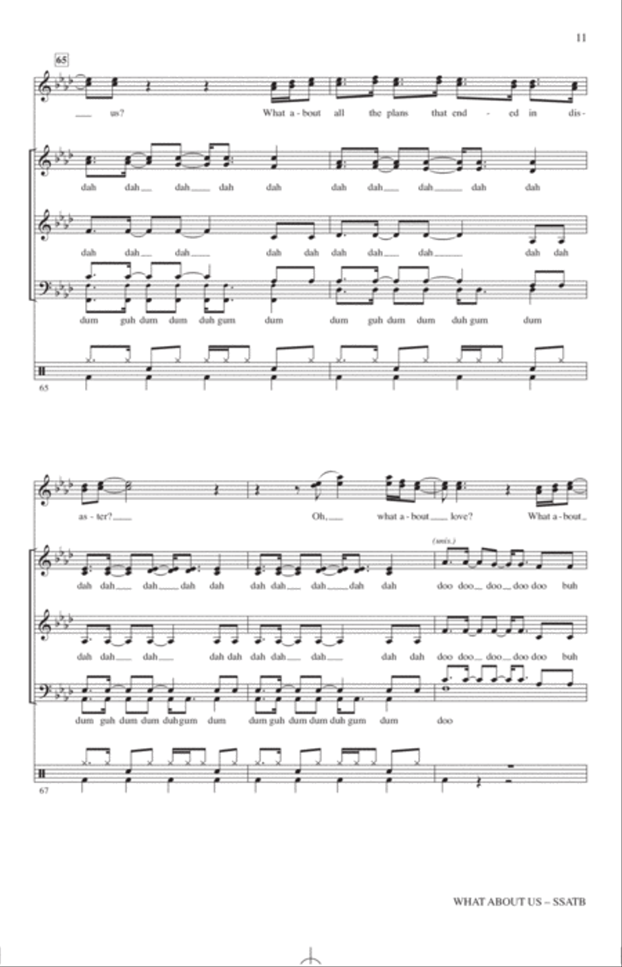 What About Us (arr. Paul Langford) 4-Part scores gallery preview page 10