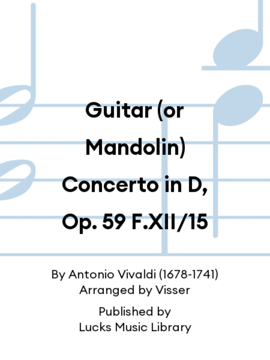 Guitar (or Mandolin) Concerto in D, Op. 59 F.XII/15