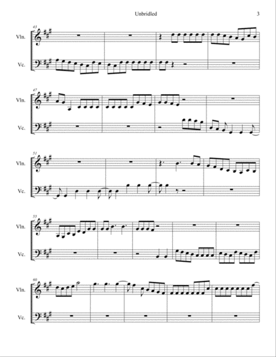 Unbridled Unbridled Small Ensemble scores gallery preview page 3